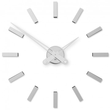 Dizajnové nalepovacie hodiny Future Time FT9600SI Modular chrome 60cm